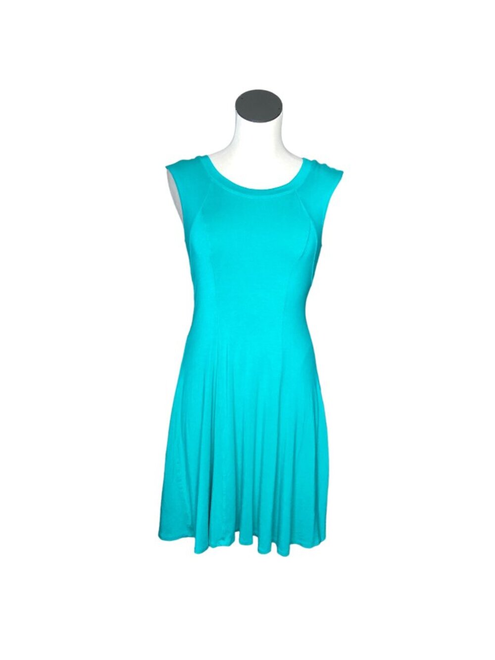 Chelsea & Theodore T Shirt Dress Sleeveless A Line Green Womens Small
